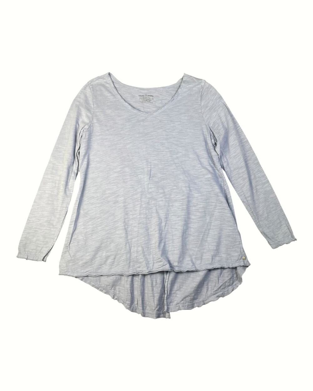 Neon Buddha Women’s Large Lavender Long Sleeve 100% Cotton Shirt W/ Slit In Back